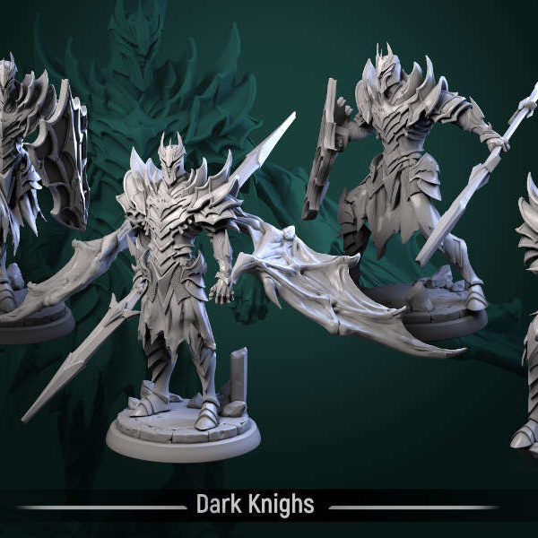 Dark-Knighs-set-32mm-figurines-fantasy-tabletop-RPG-3D-miniatures-white-werewolf-tavern
