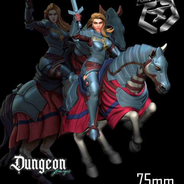 Cavalier-statue-75mm-RN-Estudio-figurines-fantasy-tabletop-RPG-3D-miniatures